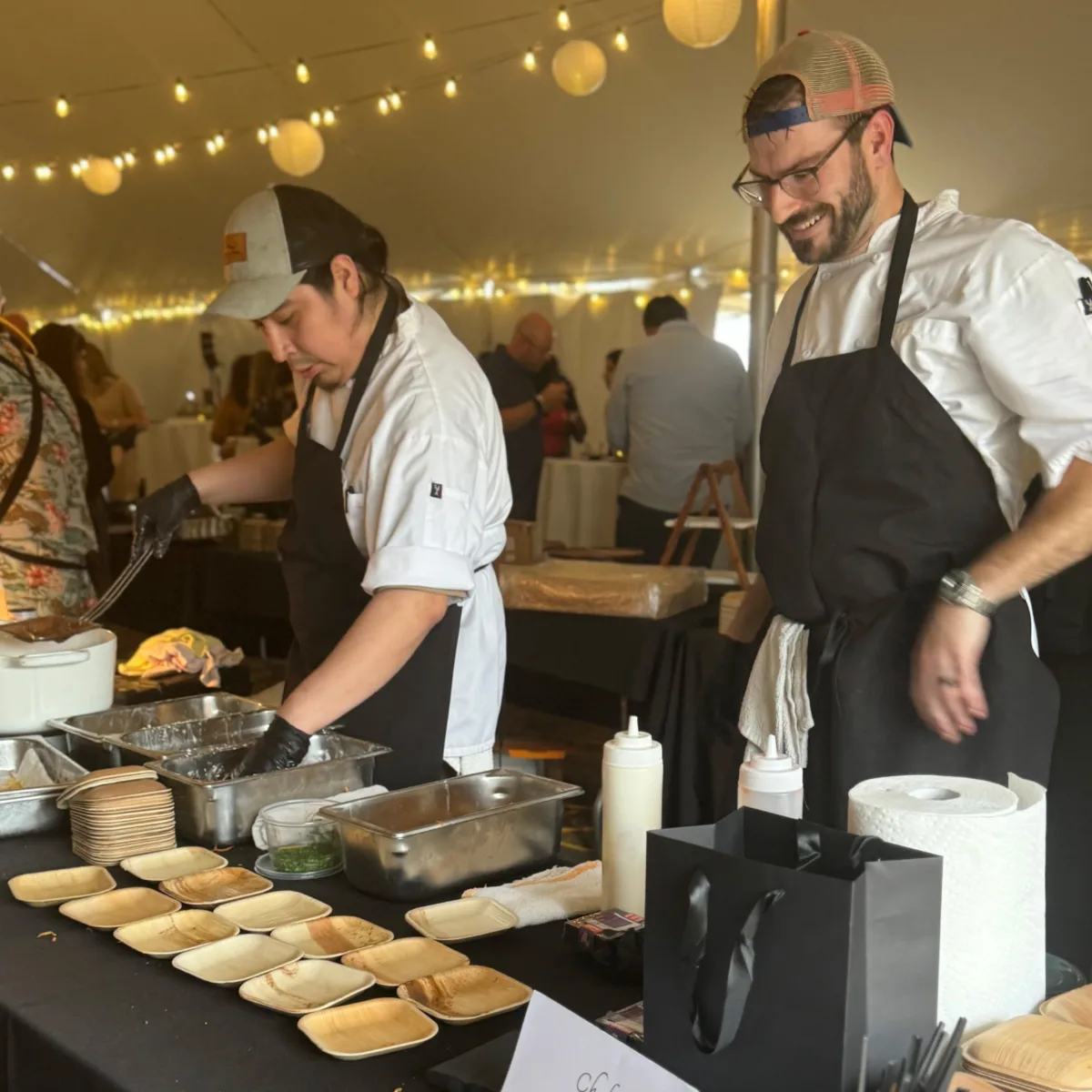 Chefs cooking at Perfect Bite